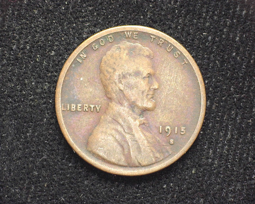 1915 S Lincoln Wheat Cent VG - US Coin