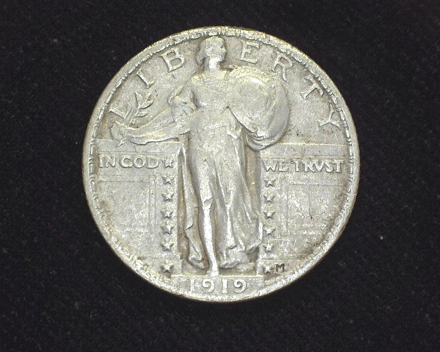 1919 Standing Liberty Quarter Tiny marks. VF - US Coin