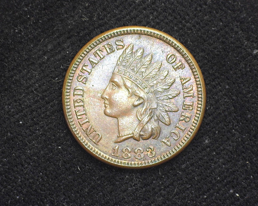 1883 Indian Head Penny/Cent Traces of red. Brown BU-63 - US Coin