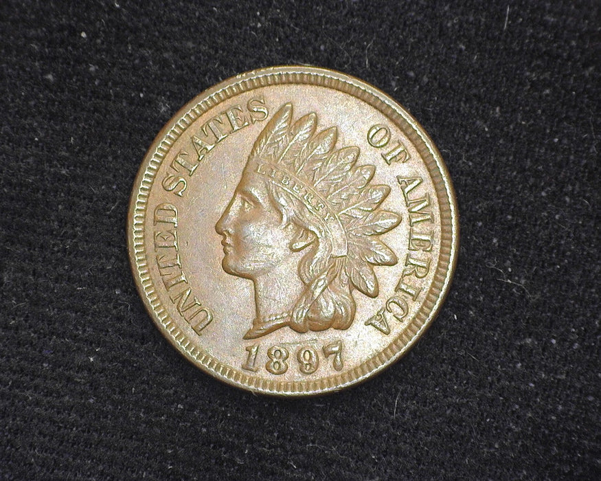 1897 Indian Head Penny/Cent AU-58 - US Coin