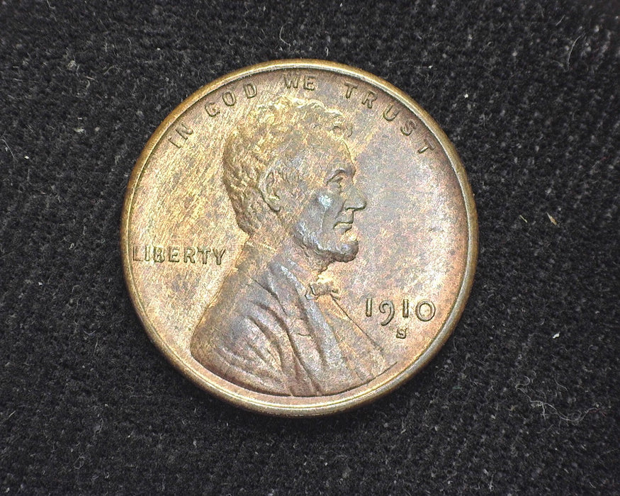 1910 S Lincoln Wheat Penny/Cent Brown and red. BU - US Coin