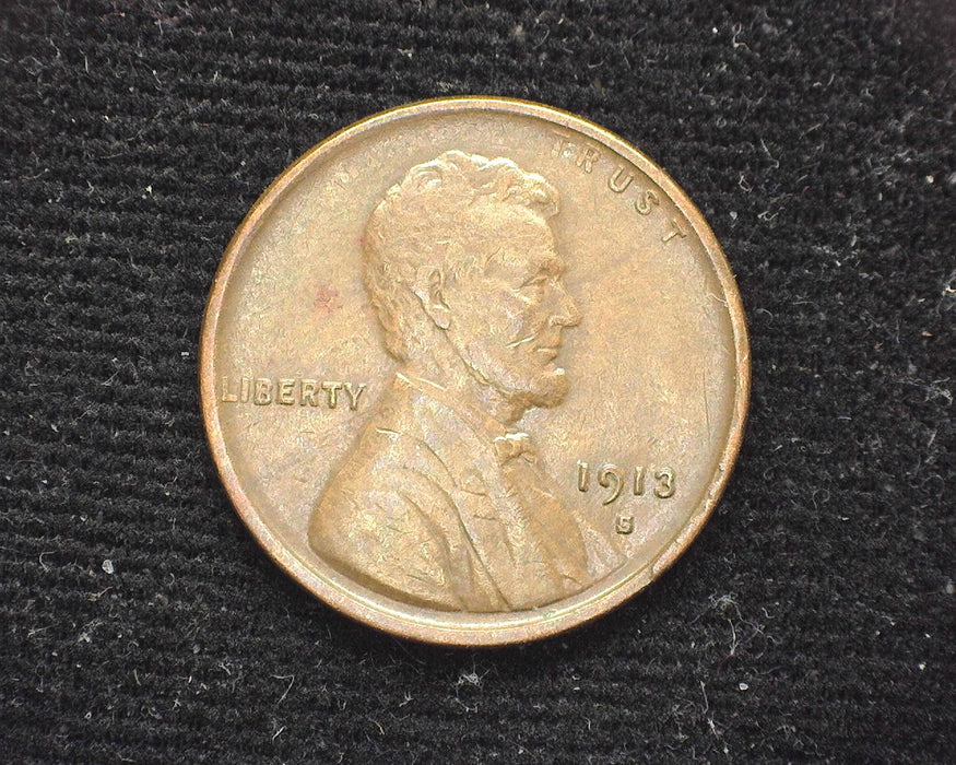 1913 S Lincoln Wheat Penny/Cent VF - US Coin