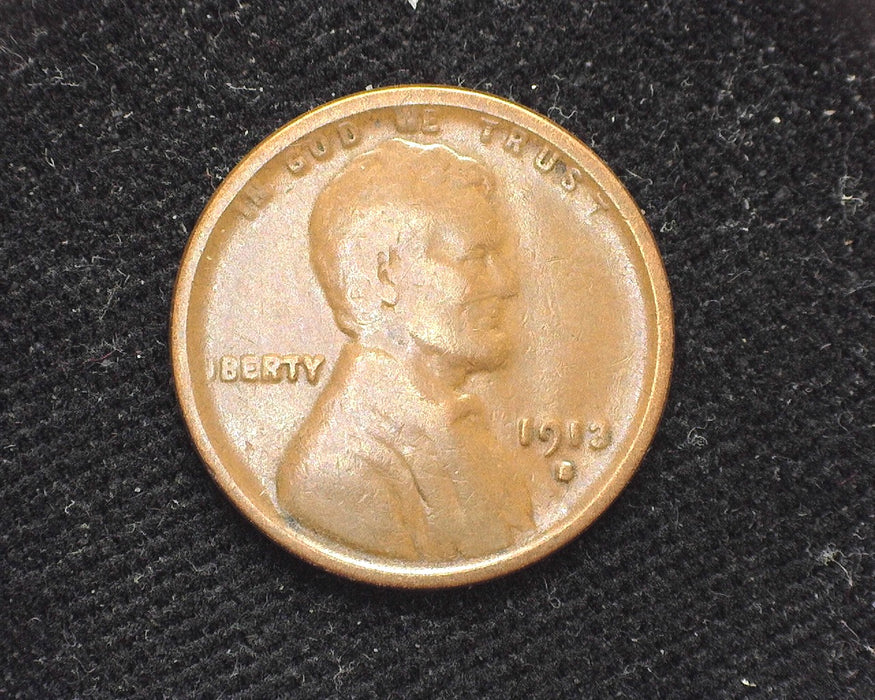 1913 S Lincoln Wheat Penny/Cent VG - US Coin