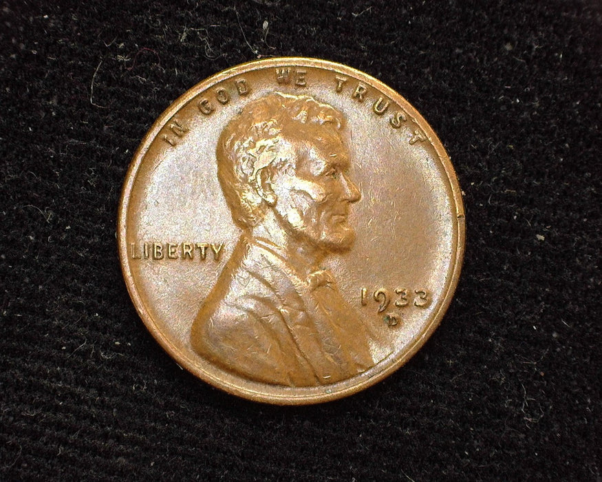 1933 D Lincoln Wheat Penny/Cent XF - US Coin