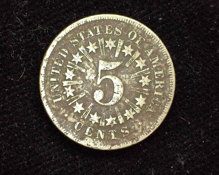 1866 Rays Shield Nickel VG - US Coin