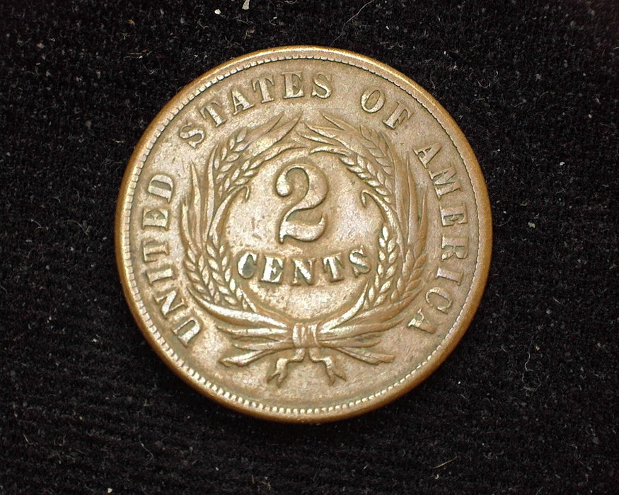 1864 Two Cent Piece F - US Coin