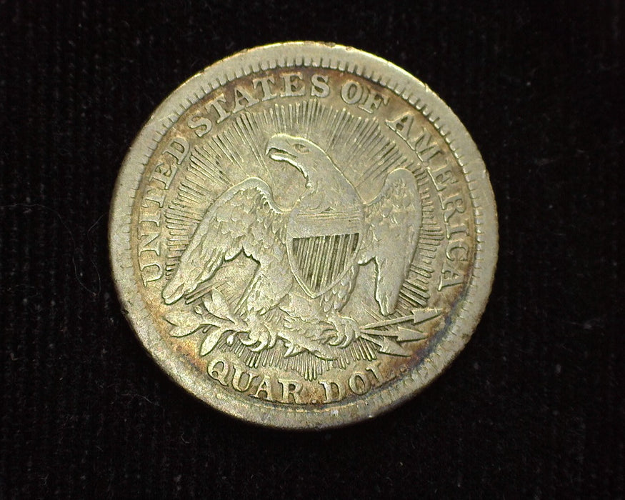 1853 Arrows and Rays Liberty Seated Quarter F - US Coin