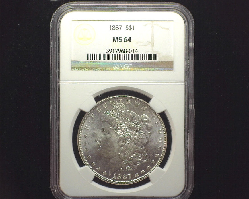 1887 Morgan Dollar MS 64 NGC - US Coin