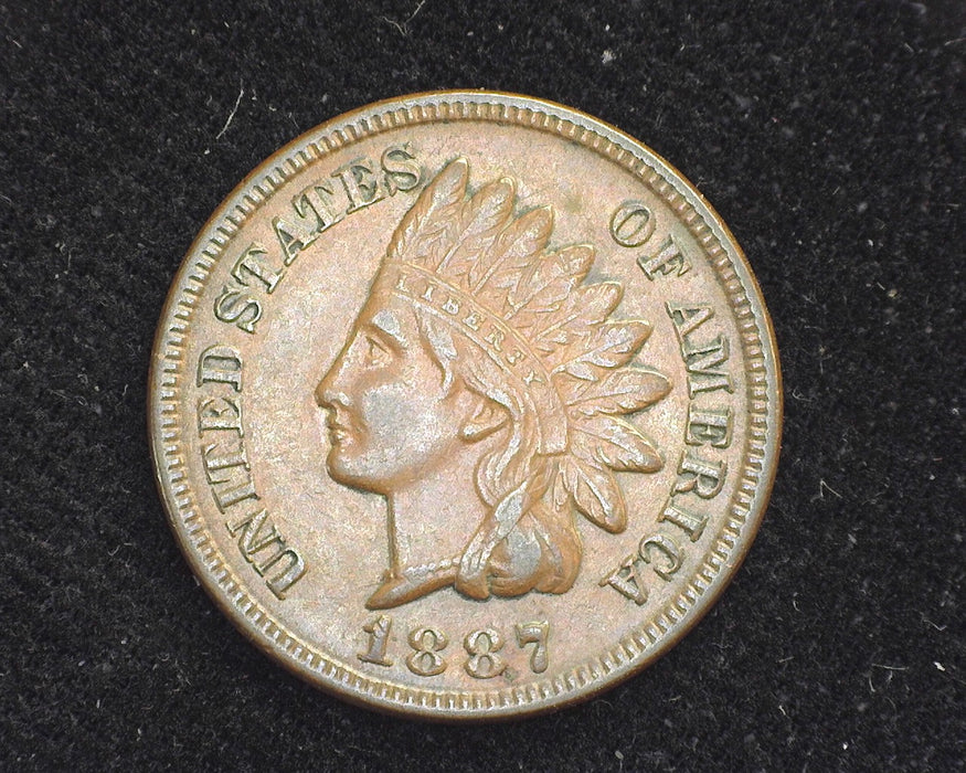 1887 Indian Head Penny/Cent AU - US Coin