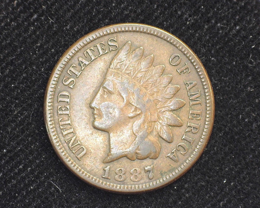 1887 Indian Head Penny/Cent F/VF - US Coin