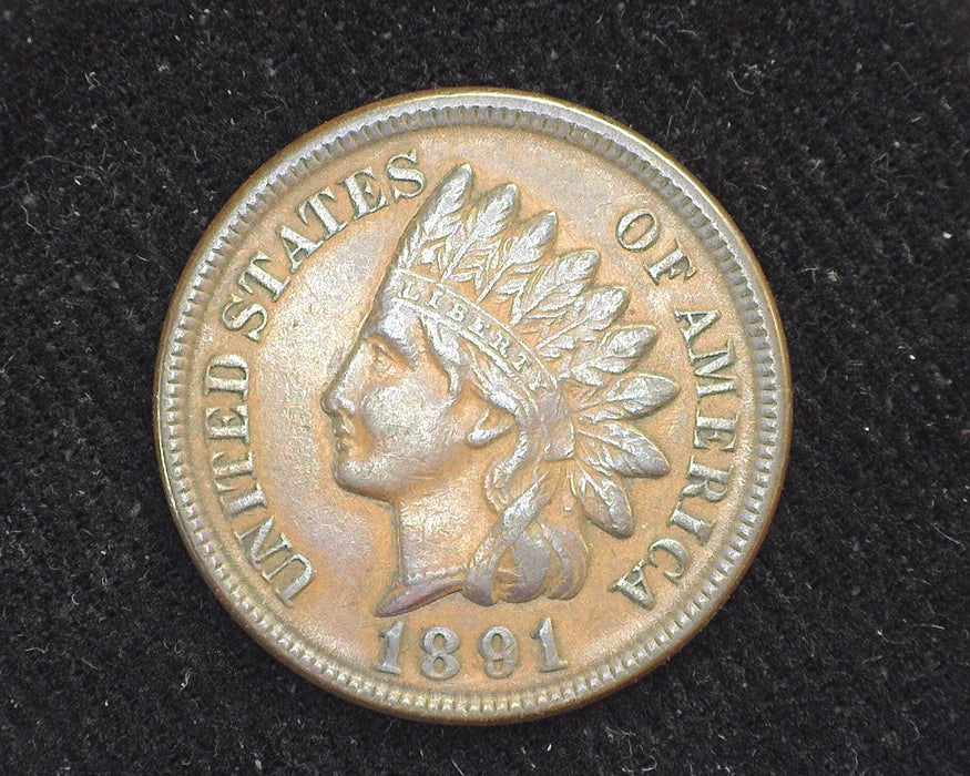 1891 Indian Head Penny/Cent XF - US Coin