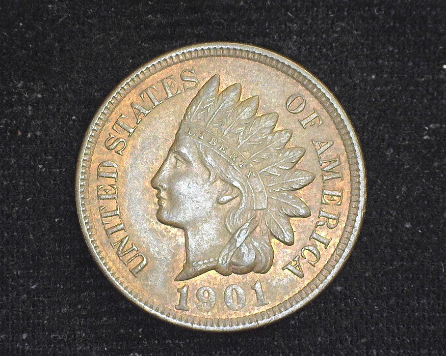 1901 Indian Head Penny/Cent Red and brown BU - US Coin