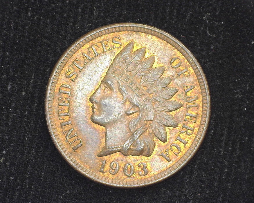 1903 Indian Head Penny/Cent Mostly red. BU - US Coin