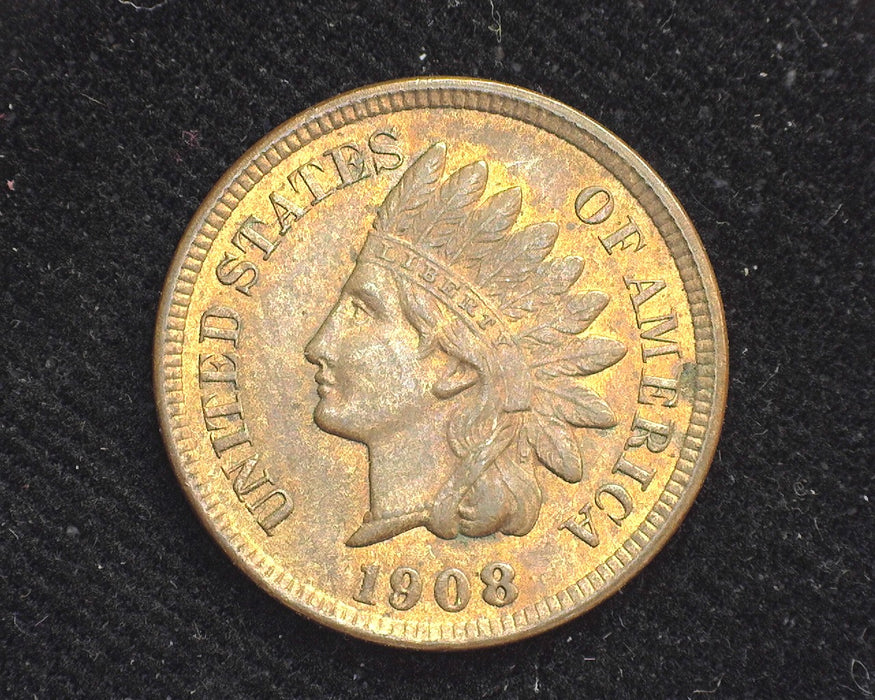 1908 Indian Head Cent Red and brown. BU - US Coin