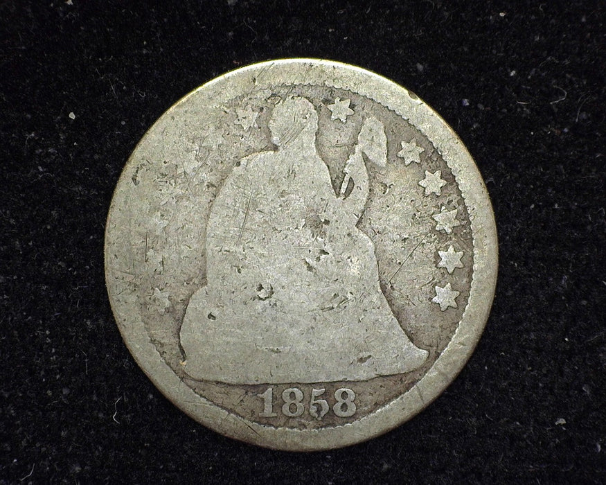 1858 Liberty Seated Dime G - US Coin