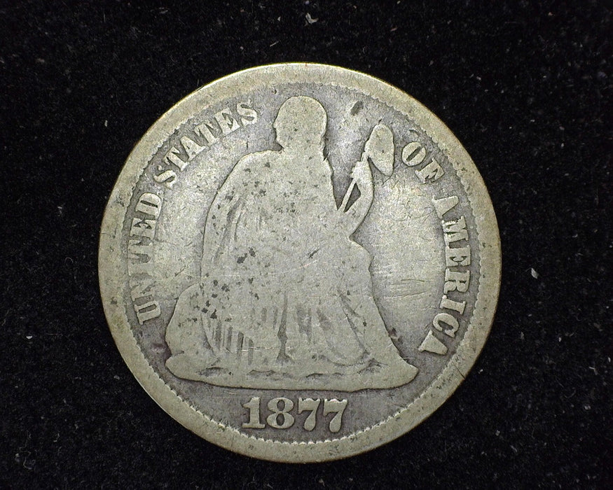 1877 CC Liberty Seated Dime AG - US Coin