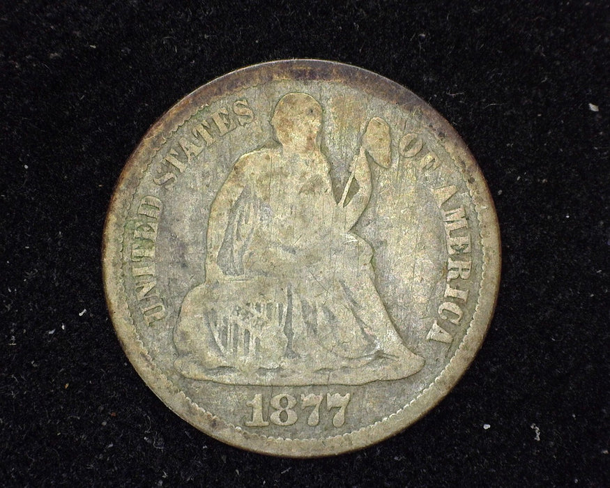 1877 CC Liberty Seated Dime G - US Coin