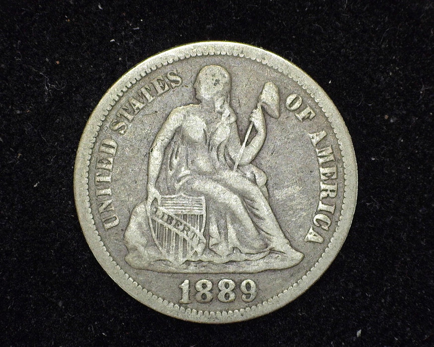 1889 Liberty Seated Dime F - US Coin