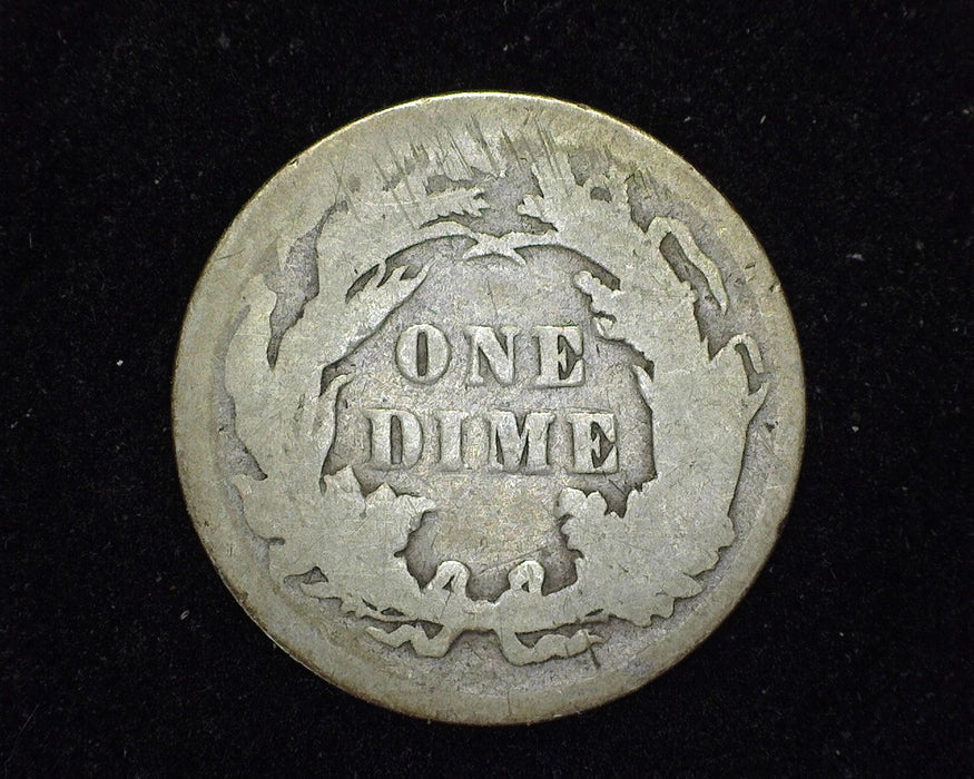 1891 Liberty Seated Dime VG Scratches - US Coin