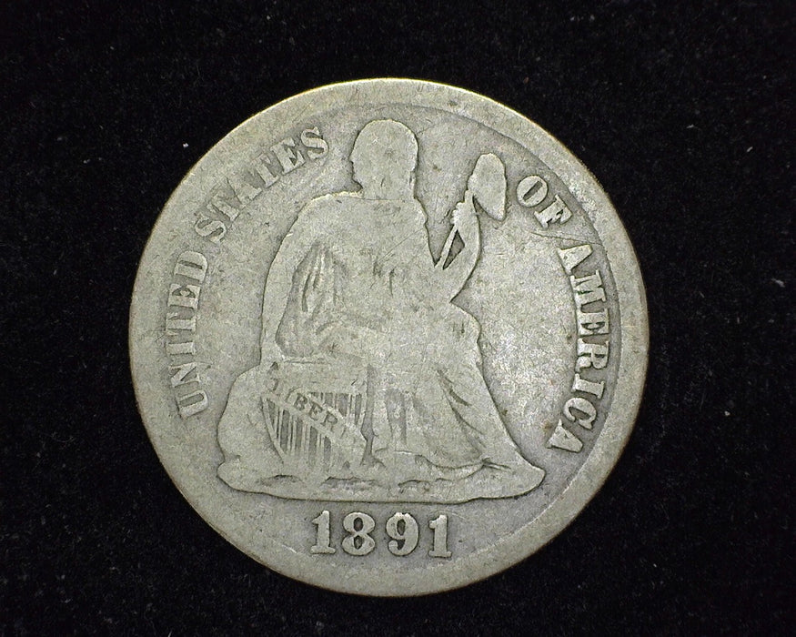 1891 S Liberty Seated Dime G - US Coin