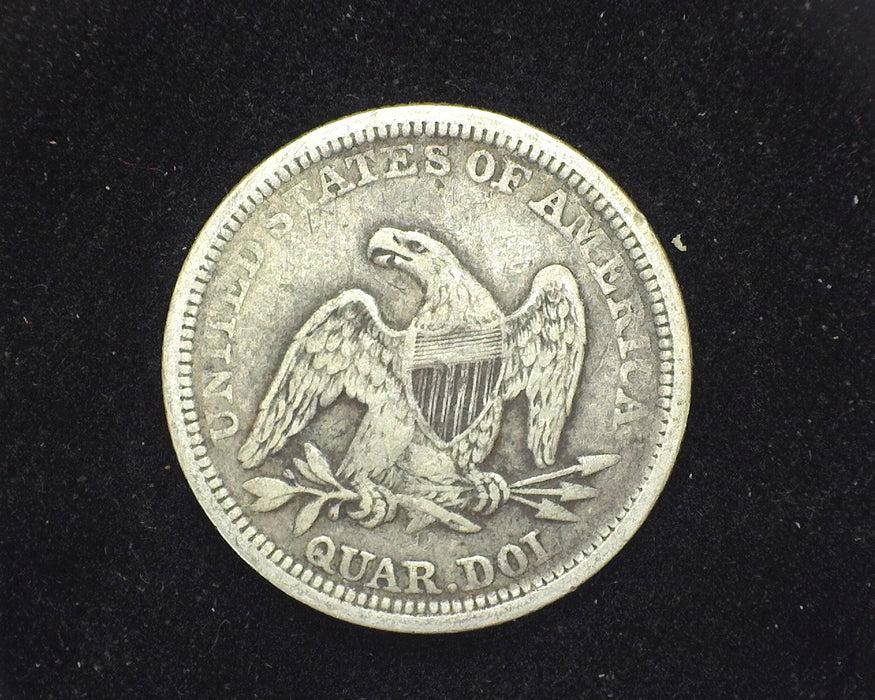 1857 Liberty Seated Quarter F - US Coin