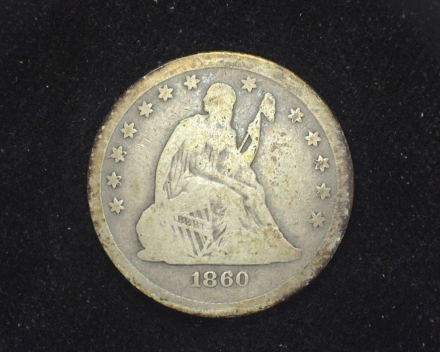 1860 Liberty Seated Quarter VG - US Coin