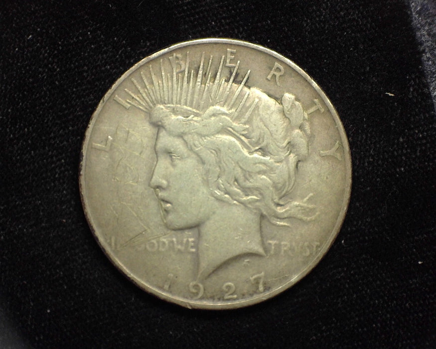 1927 D Peace Dollar VF/XF Scratching - US Coin