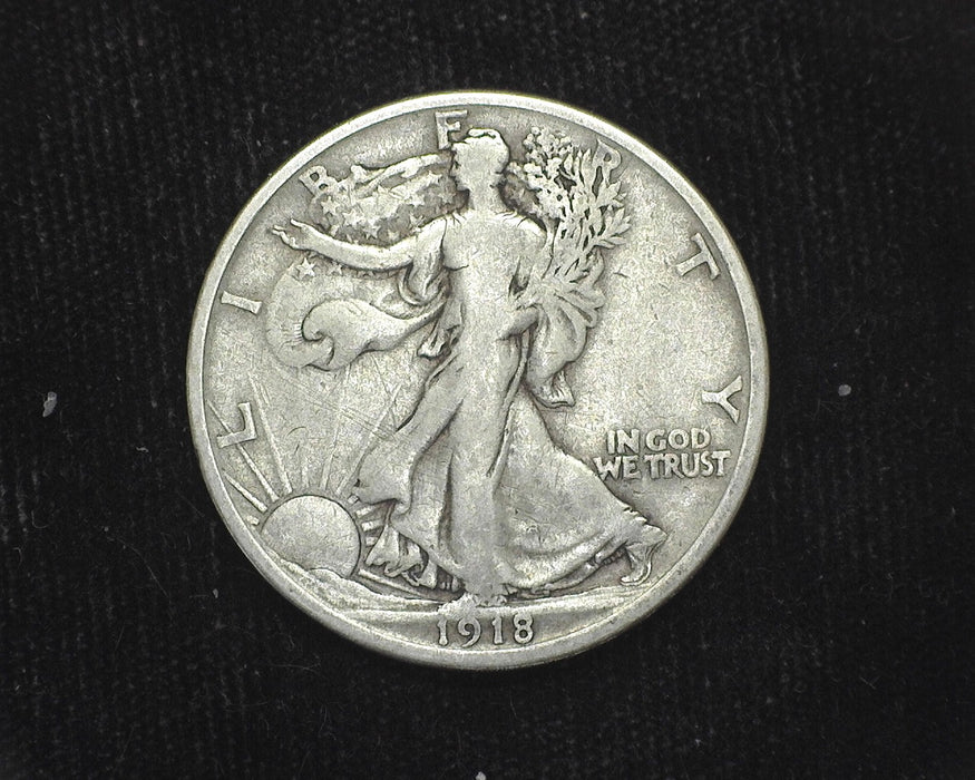 1918 D Liberty Walking Half Dollar VG/F - US Coin