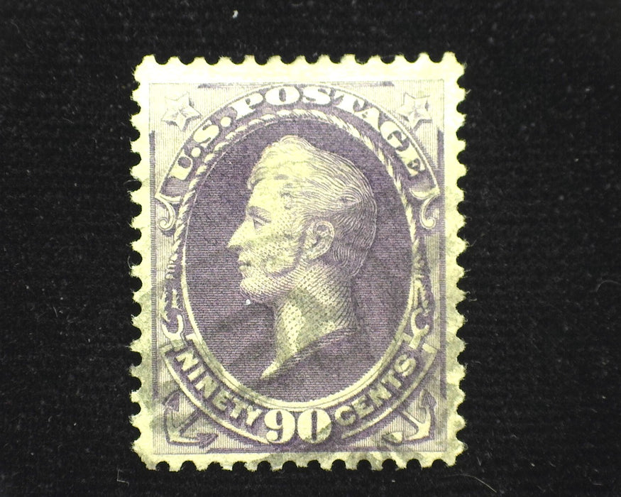 #218 Two very faint wrinkles, deep color. VF Used US Stamp