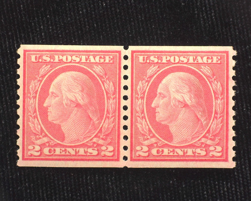 #492 Outstanding horizontal pair. Mint XF/S NH US Stamp