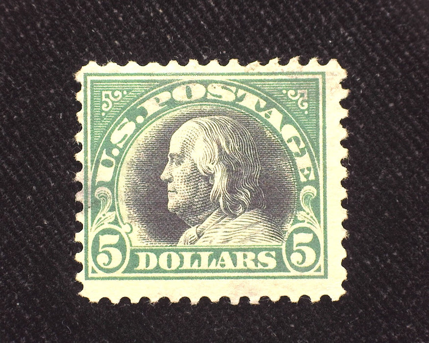 #524 $5.00 Franklin Very very faint cancel. Used F US Stamp