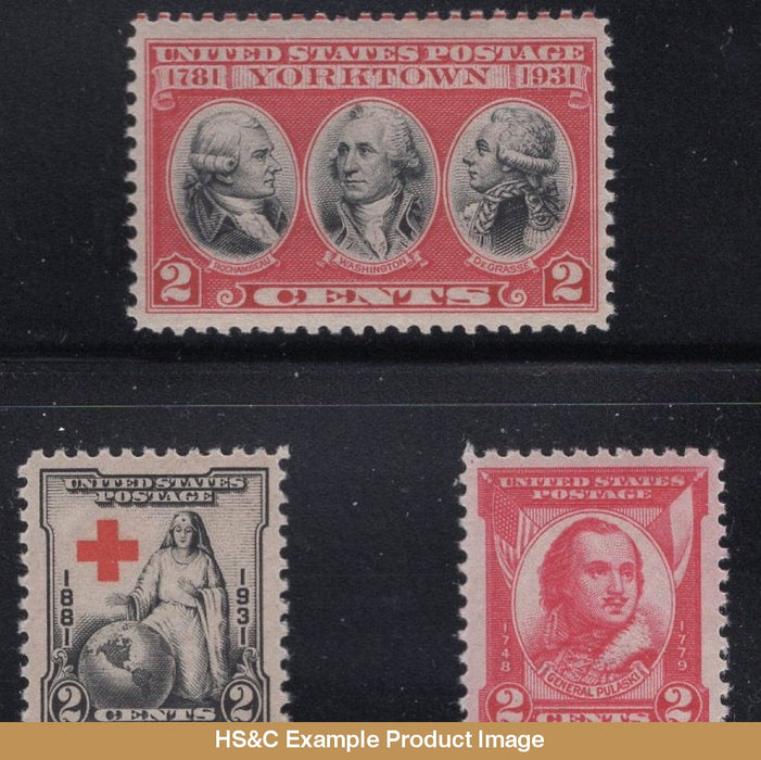 1931 Us Commemorative Stamp Year Set Mnh #690 702-703 F/vf Stamps Generic Sets