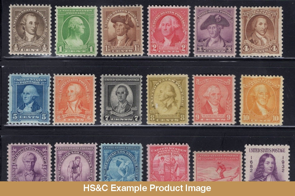 1932 Us Commemorative Stamp Year Set Mnh #704-719 724-725 F/vf Stamps Generic Sets