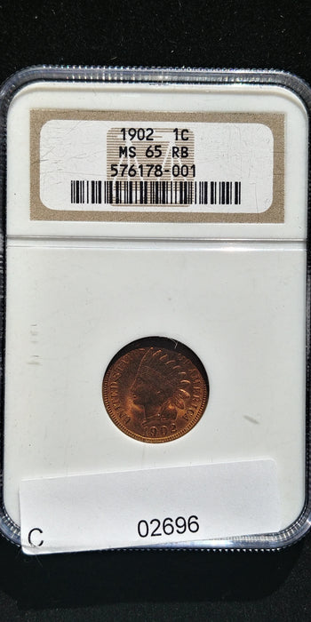 1902 Indian Head Cent NGC MS-65 Red Brown - US Coin