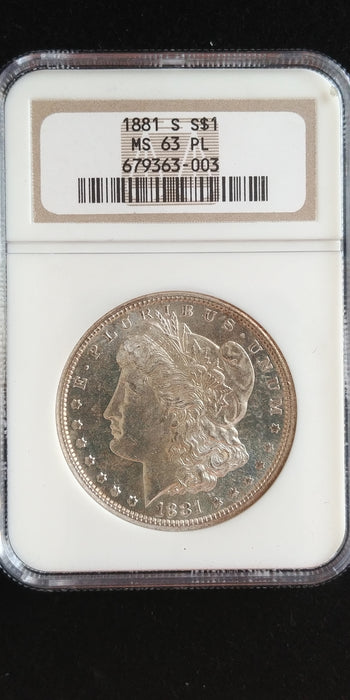 1881 S Morgan Dollar NGC - MS-63 Proof like. - US Coin