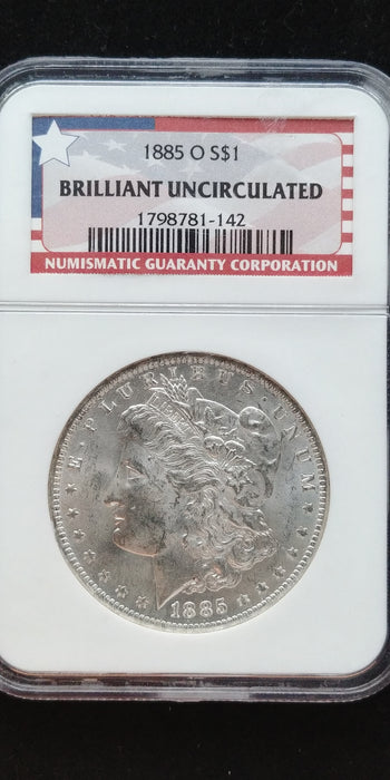 1885 O Morgan Dollar NGC Brilliant Uncirculated. - US Coin