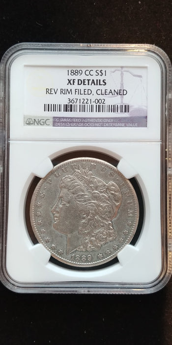 1889 CC Morgan Dollar NGC XF DETAILS Rim filled and cleaned. Nice Coin. - US Coin