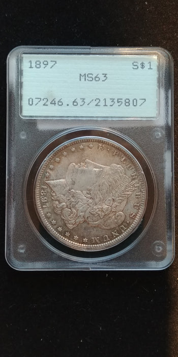 1897 Morgan Dollar PCGS - MS-63 - US Coin