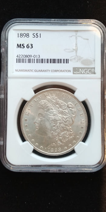 1898 Morgan Dollar NGC - MS-63 - US Coin