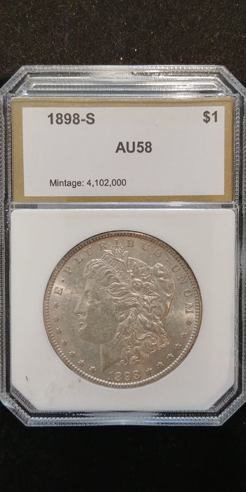 1898 S Morgan Dollar PCI AU-58 - US Coin