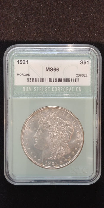 1921 Morgan Silver Dollar NTC MS-66 - US Coin