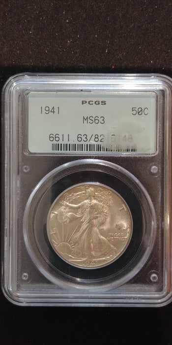 1941 Walking Liberty Half Dollar PCGS MS63 - US Coin