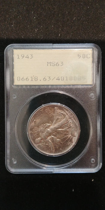 1943 Walking Liberty Half Dollar PCGS MS63 - US Coin