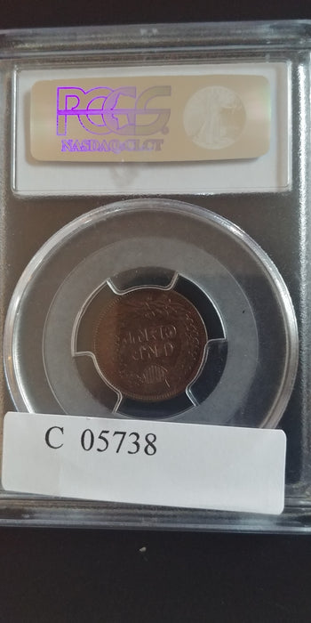 1876 Indian Head Penny/Cent PCGS MS64 BN - US Coin