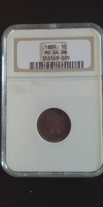 1889 Indian Head Penny/Cent NGC MS64 BN - US Coin