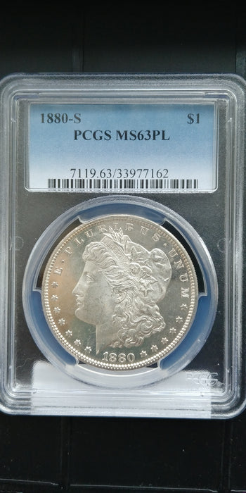 1880 S Morgan Dollar PCGS - MS63 PL - US Coin