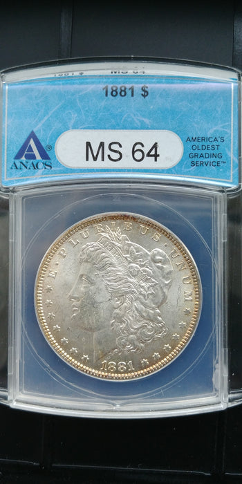 1881 Morgan Dollar ANACS - MS64 - US Coin