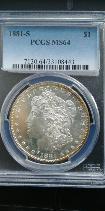 1881 S Morgan Dollar PCGS - MS64 - US Coin