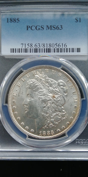 1885 Morgan Dollar PCGS - MS63 - US Coin