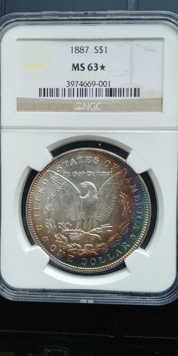 1887 Morgan Dollar NGC - MS63 - US Coin